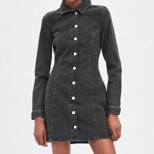 *Zara Authentic Denim TRF Charcoal Dress
